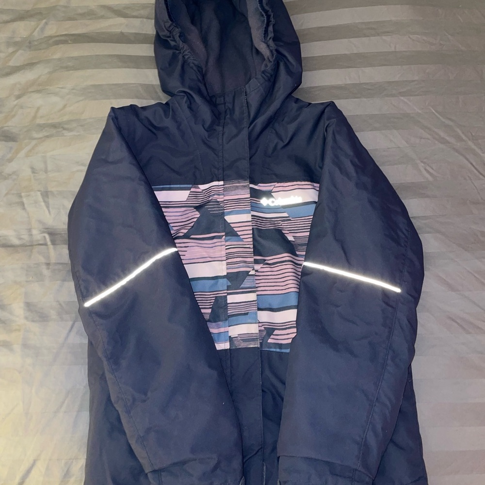 Columbia Kids' Navy Ski Jacket with Reflective Accents